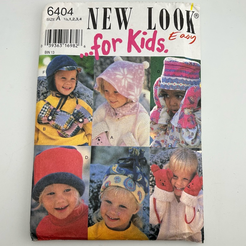 2 for 22$ 🧵 NEW LOOK 🧵 Toddlers’ Hats and gloves Sewing Pattern 6404